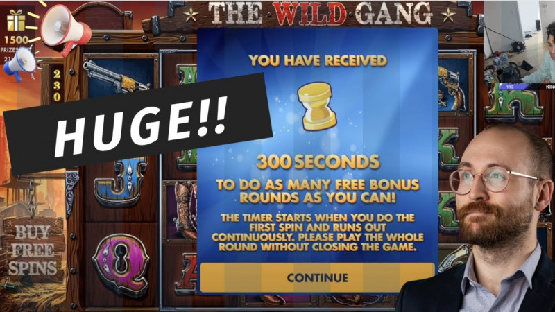 300 Seconds Unlimited Slot Spins On Wild Gang Turns Into.....