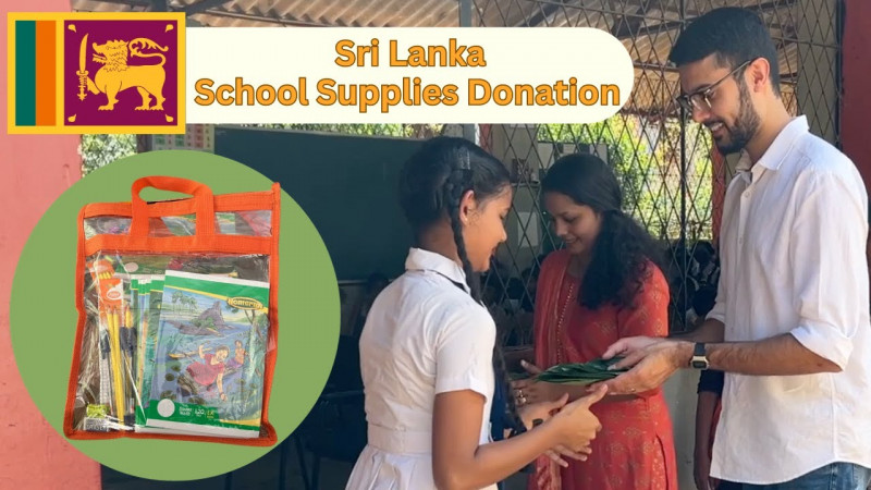 Donating School Supplies To Children In Sri Lanka | Cardano Mission-Driven Stakepool